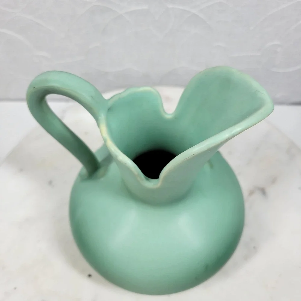 Rare Weller Pottery pitcher (made in Ohio) gorgeous green